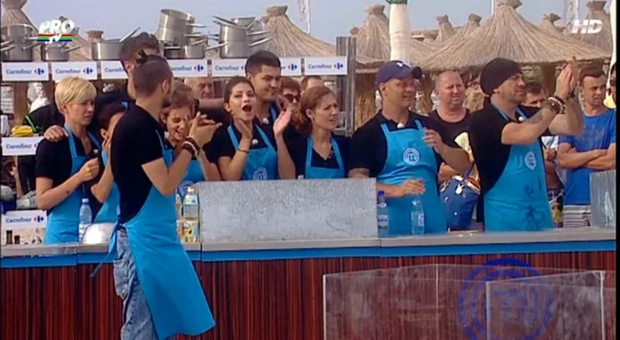 Echipa albastră a câştigat proba