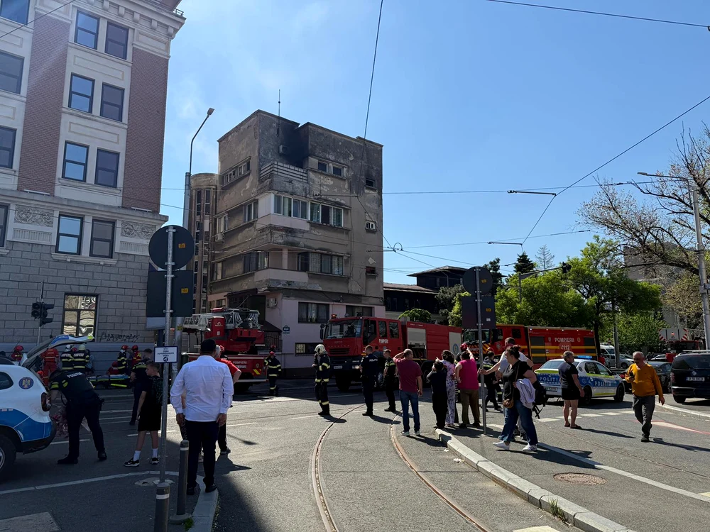 Incendiu în Capitală FOTO: ISU București-Ilfov