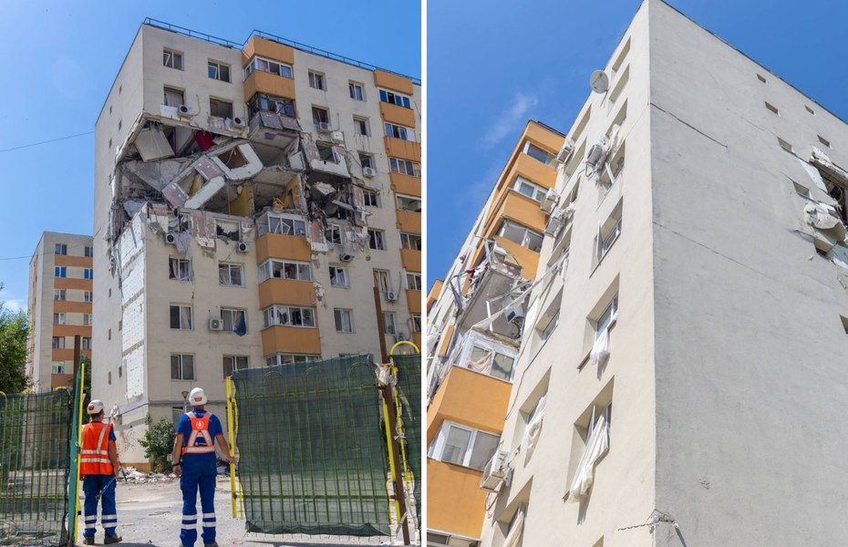 La un an de la explozia din Rahova, încep lucrările pentru punerea blocului în siguranță