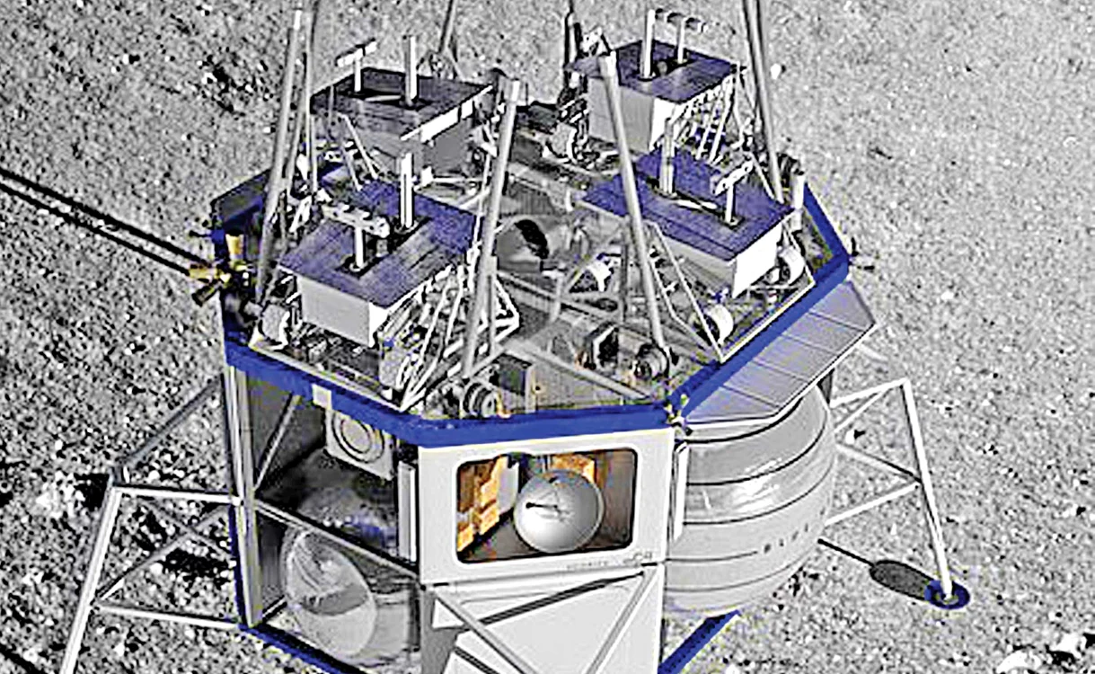 
    Modulul lunar Blue Origin  poate fora și aduce peTerra tone de rocă selenară  
