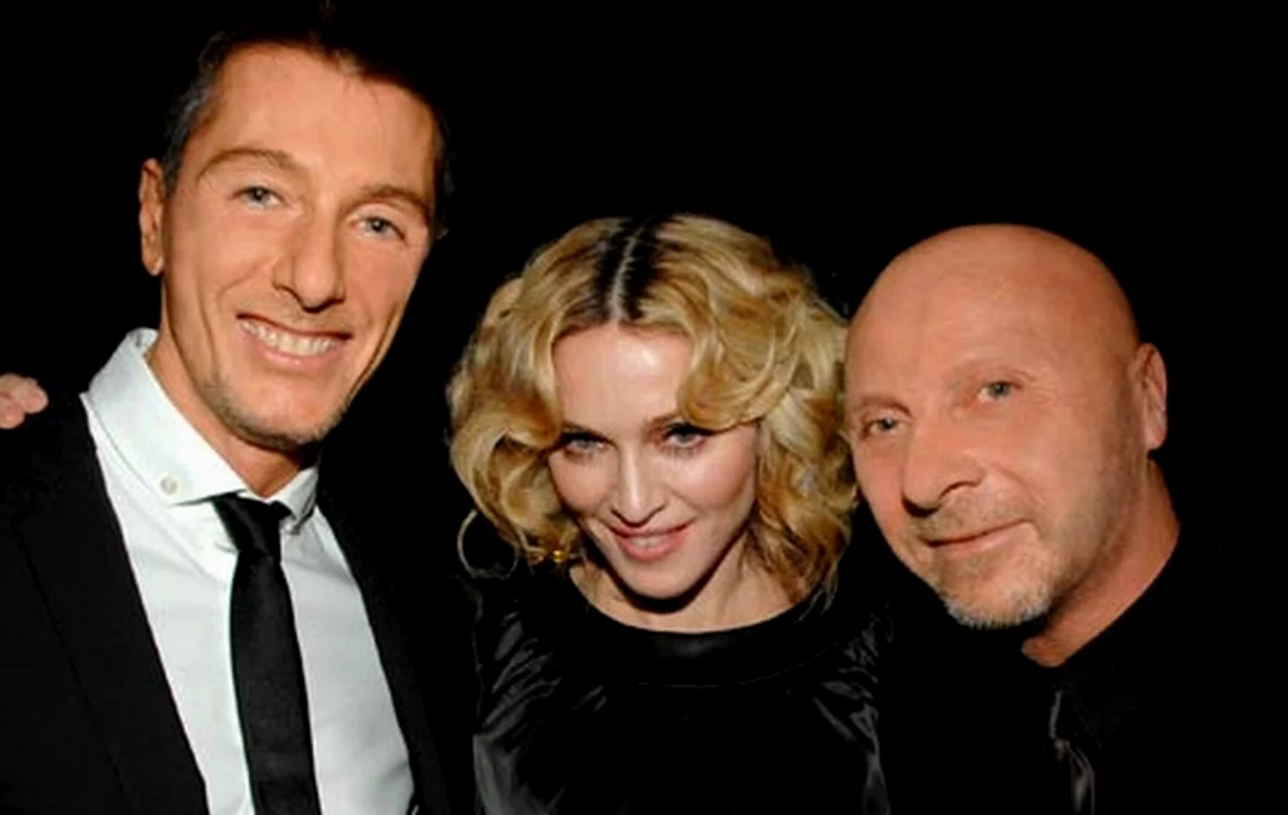 Madonna împreună cu Stefano Gabbana şi Domenico Dolce