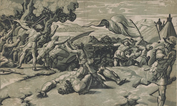 Ugo da Carpi, „David și Goliat” (© The Metropolitan Museum of Art)