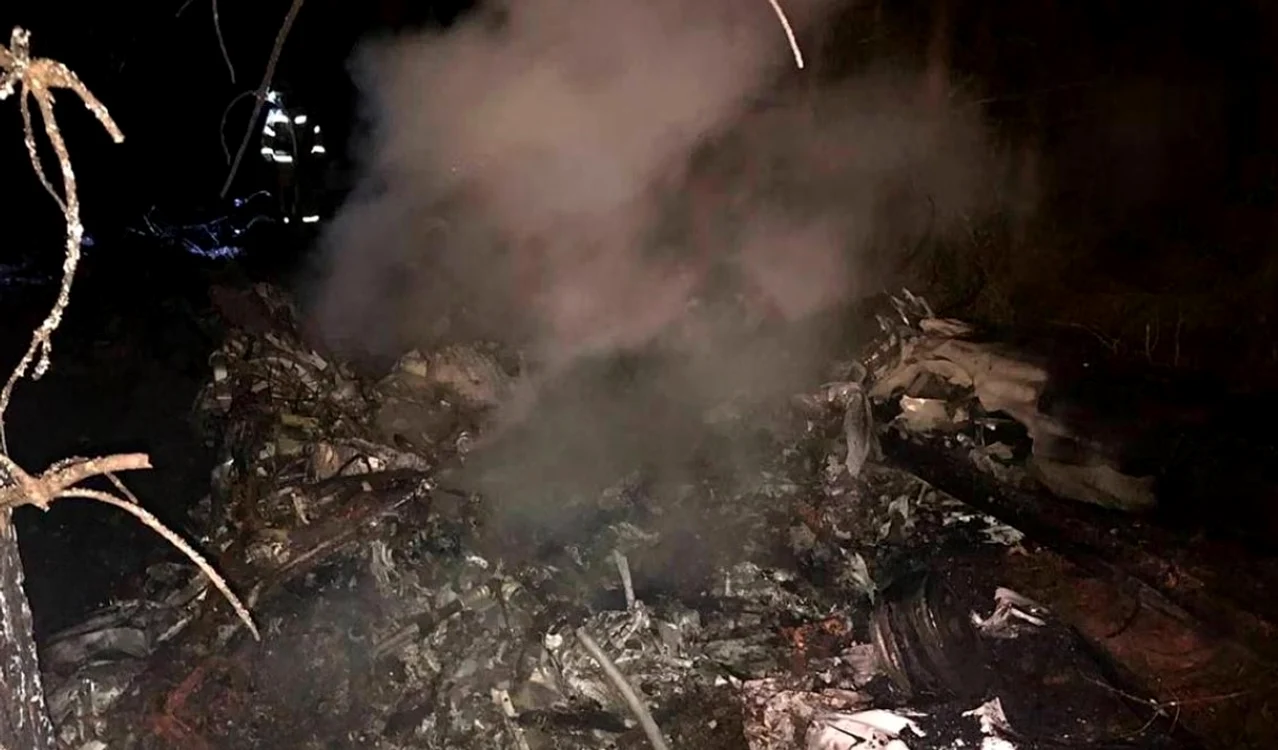 Imagini de la faţa locului difuzate de Ministerul pentru Situaţii de Urgenţă din Rusia