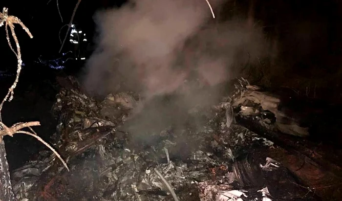 Imagini de la faţa locului difuzate de Ministerul pentru Situaţii de Urgenţă din Rusia