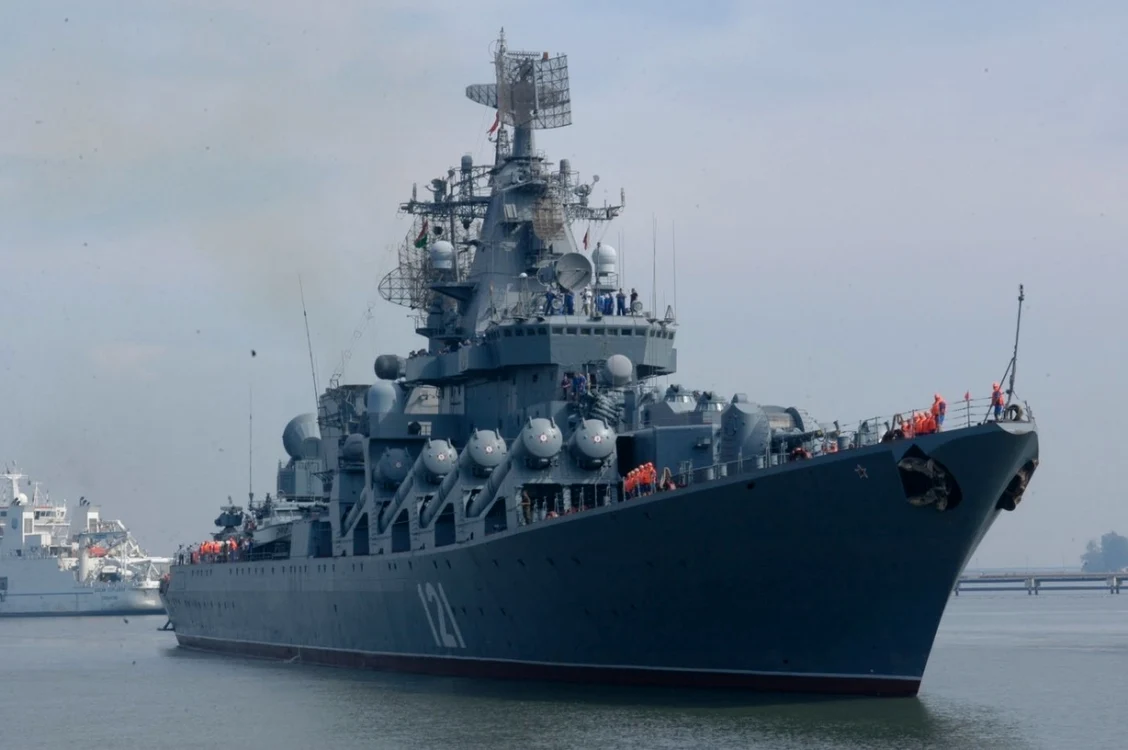 Crucișătorul rus Moskva, scufundat de ucraineni/FOTO:EPA/EFE