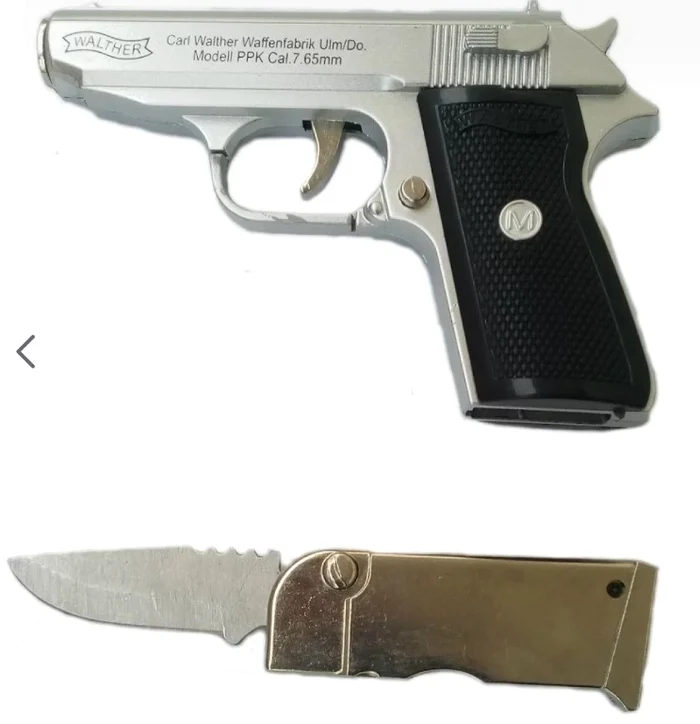 Pistol-brichetă, pus în vânzare pe internet FOTO shoelite.ro
