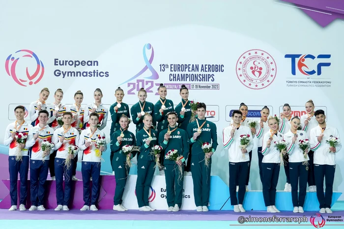 Sportivii români au câștigat opt medalii. FOTO Federaţia Română de Gimnastică