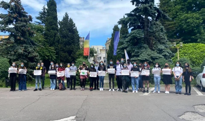 Asociație Elevilor din Constanța în timpul unui protest FOTO: AEC