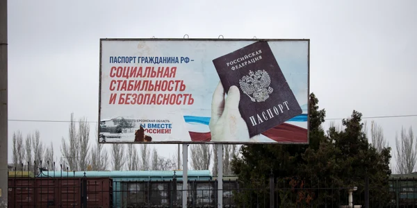 Propagandă rusească în Herson FOTO Profimedia jpg