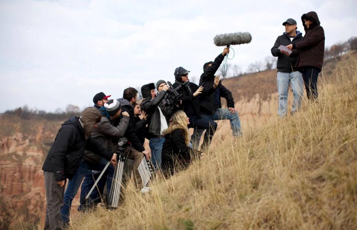 Imagine de la filmările din zona Rîpa Roşie. Foto: facebook - Edi Schneider