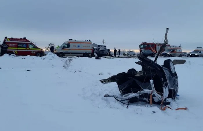 Accident rutier Giurgiu FOTO ISU Giurgiu