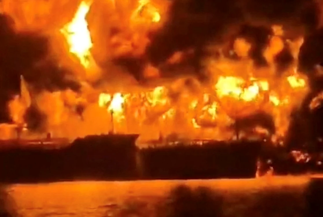 Petroliere incendiate FOTO: captură video