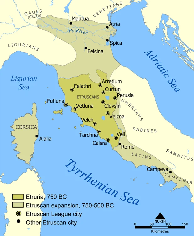 etruscan civilization map png png