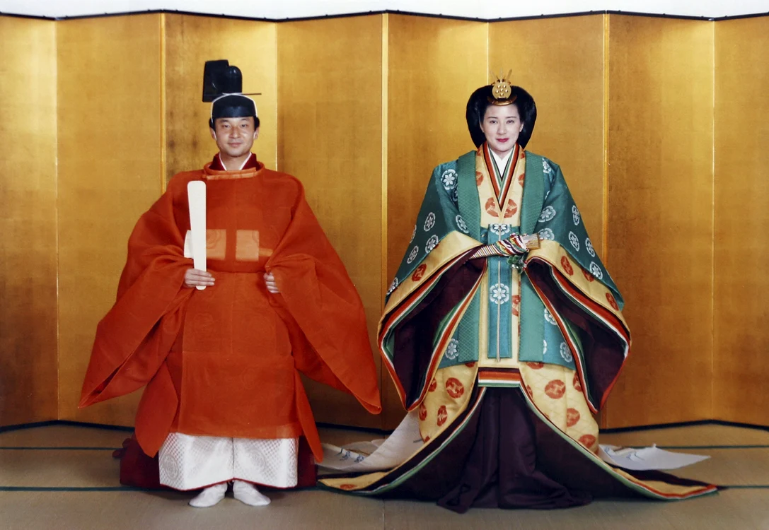 Naruhito și Masako, la nunta lor din 2 iunie 1993 de la Tokyo. FOTO: Getty Images