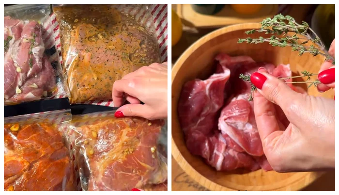 marinade pentru carnea de porc / FOTO: Colaj captură video TikTok