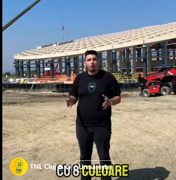 Captură video a clipului publicat de TNL Cluj