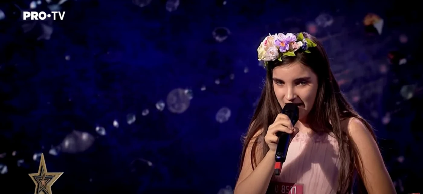 Sofia Corona, pe scena Românii au talent. Sursă foto: Captură Pro TV