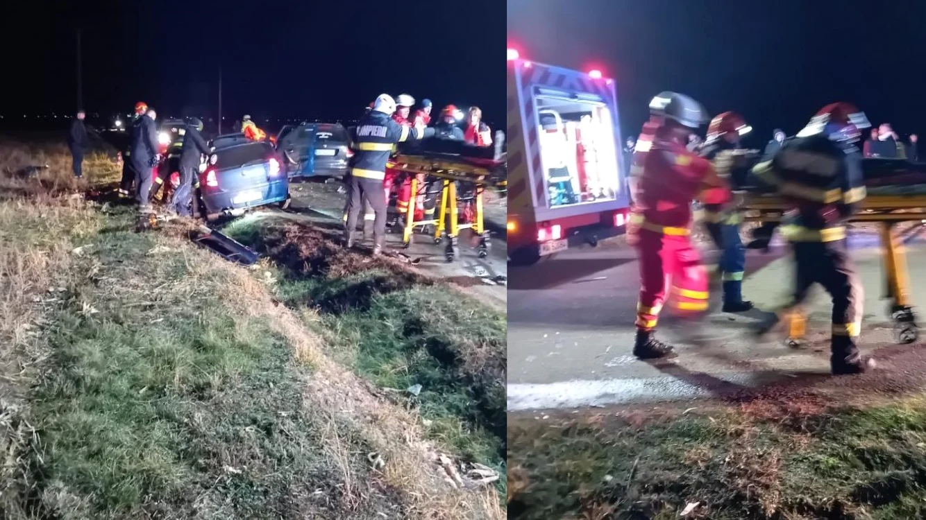 Accident în comuna Verești, Suceava FOTO ISU Suceava