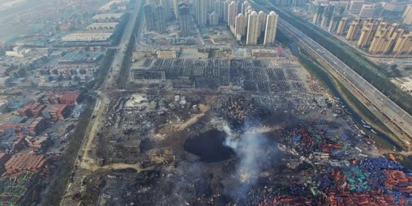 Explozia de la Tianjin China august 2015 Foto EPA-EFE
