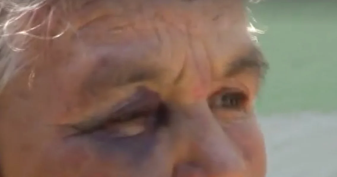 Victima unui viol - Victoria B de 76 de ani din Băbeni - Vâlcea Foto captură video TV VL 1