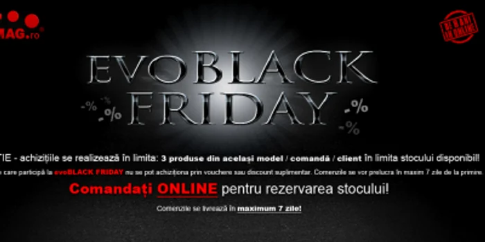 evoMAG organizează Evo Black Friday