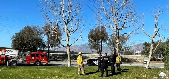 Poliţiştii l-au prins pe bărbatul care punea foc. Foto Irwindale Police Department