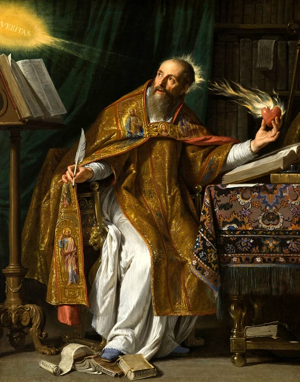 Sfântul Augustin, Pictură de Philippe de Champaigne, circa 1645 (© Los Angeles County Museum of Art)