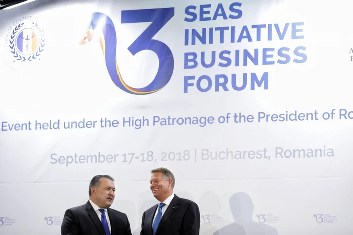 Klaus Iohannis la precedentul Summit al Inițiativei celor Trei Mări de la București FOTO Inquam