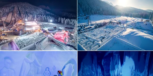 Snowlandia în Zakopane Polonia cel mai mare labirint de zăpadă Colaj zakopane pl