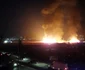 Incendiu vegetaţie la vărsarea Olăneştiului în Olt - în municipiul Râmnicu Vâlcea Foto ISU Vâlcea