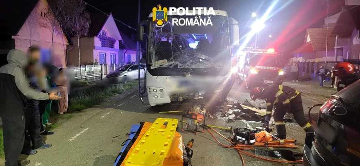 Accidentul a avut loc în județul Maramureș FOTO: Poliția Română