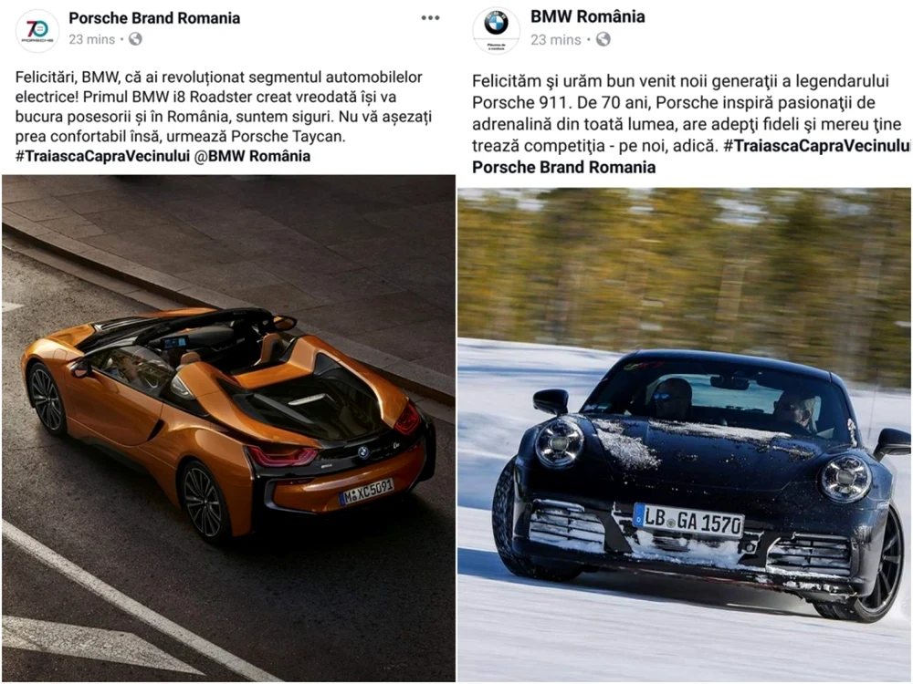bmw porsche capra vecinului