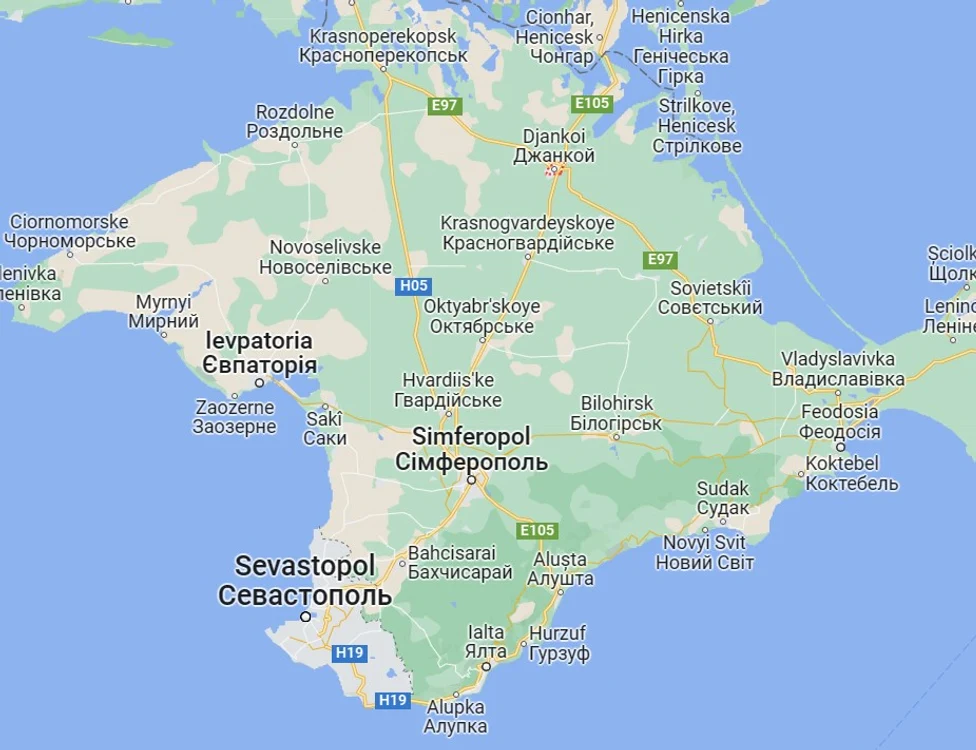 Peninsula Crimeea - Google Maps