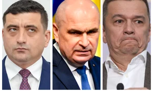 George Simion, Ilie Bolojan, Sorin Grindeanu / FOTO Mediafax Foto
