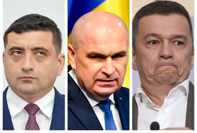 George Simion, Ilie Bolojan, Sorin Grindeanu / FOTO Mediafax Foto