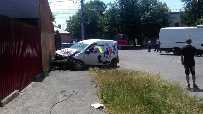 Imagine de la locul accidentului din Galaţi. Foto