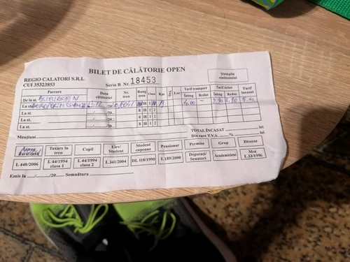 Așa arată biletul de călătorie și costă 4 lei