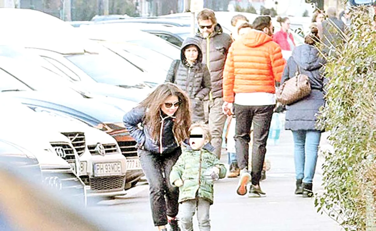 Florin Piersic Jr, cu Dorina şi cu Andreea, mamele copiilor lui