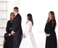 Regina Letizia, Regele Felipe și fiicele lor, Prințesa Leonor și Infanta Sofia la întâlnirea cu Papa Leon. FOTO: Casa Regală spaniolă