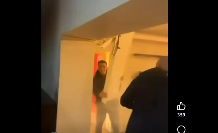 Apartament distrus de fanii Feyenoord foto: captura video casual ultra