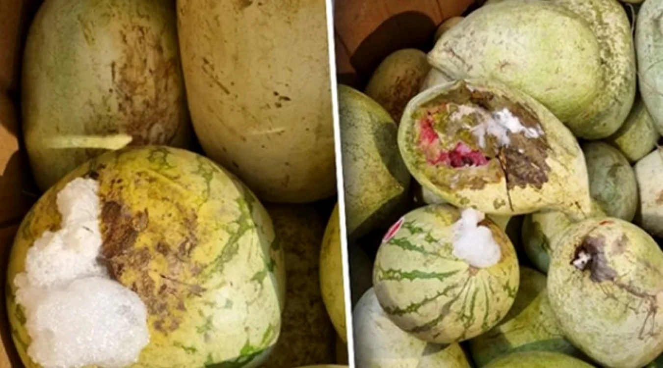 Pepenii au fost lăsaţi la vânzare de angajaţii supermarketului până au putrezit FOTO Vremea Nouă
