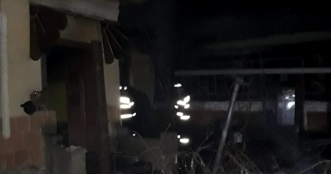 Casa a fost distrusă în urma incendiului