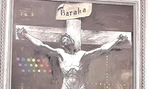 În faţa tabloului au pus un WC aurit jpeg