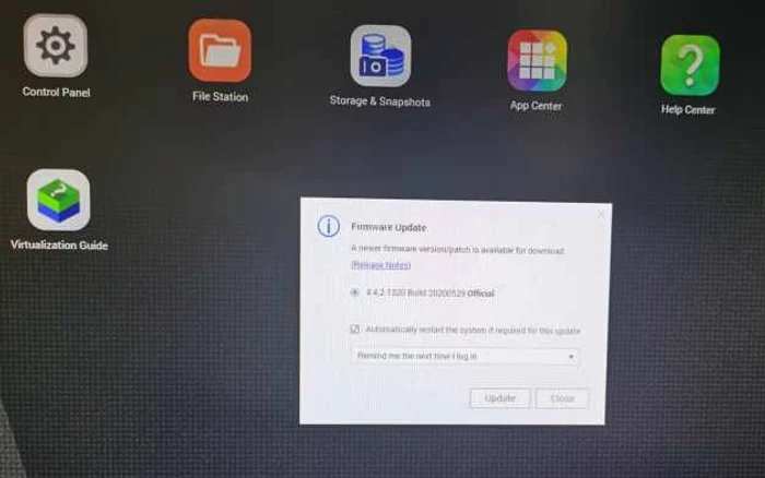 Nas Qnap TS-453D-4G firmware update