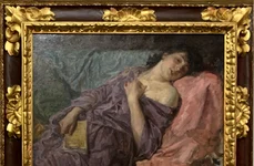 Nicolae Vermont, „Femeie adormind cu cartea în mână”, 1915, ulei/pânză (© Muzeul Nicolae Minovici)