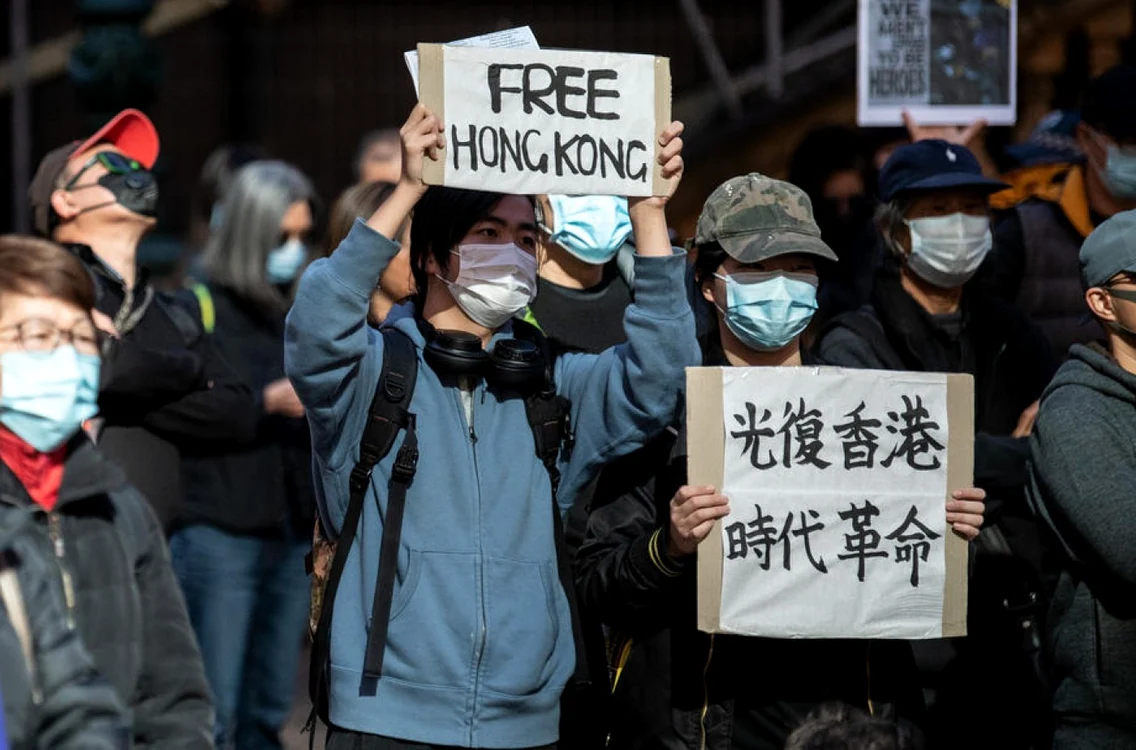 Miting de susţinere pentru Hong Kong la Sydney, Australia FOTO EPA-EFE