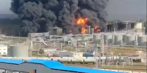Atac rafinărie Rusia FOTO Capură video jpg