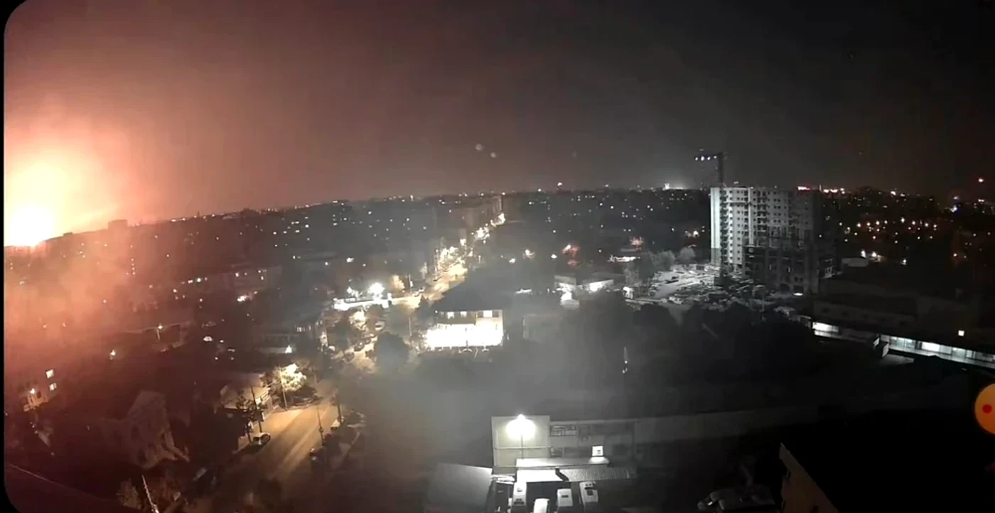 Explozia de la Crevedia a fost vizibilă de la mii de metri altitudine FOTO captură video