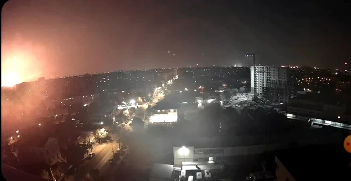 Explozia de la Crevedia a fost vizibilă de la mii de metri altitudine FOTO captură video