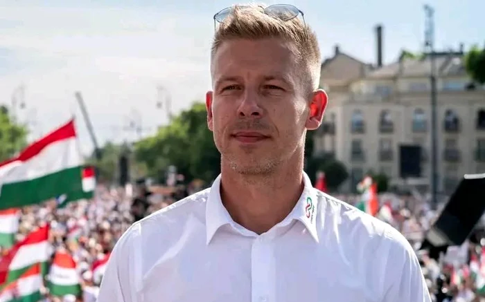 Peter Magyar la un miting în Ungaria.  FOTO arhivă personală